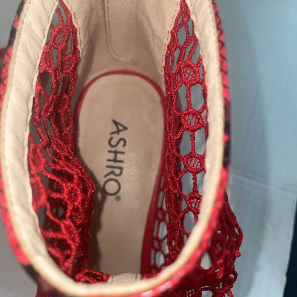 Ashro Booties 11M Heels‎ Snakeskin Mesh Zip Back Kitten Heel Dressy Shoe - Picture 15 of 15